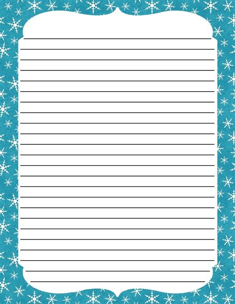 Winter Writing Paper Lined Free To Use And Free To Share For