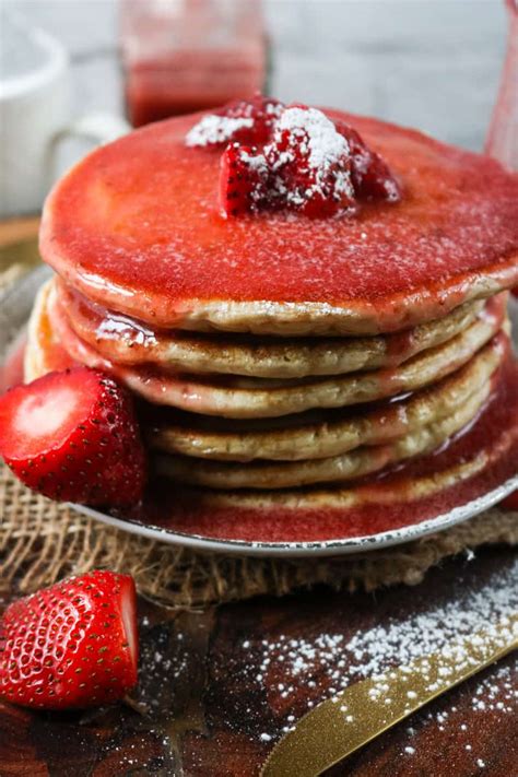 Fresh Strawberry Pancake Recipe Savory Thoughts