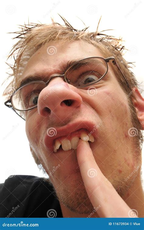 Ugly Man Picking His Crooked Teeth Stock Images Image 11673934
