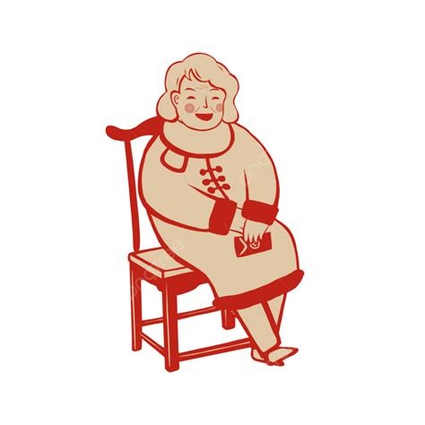 Cartoon Grandma Png Transparent Paper Cut Cartoon Grandma Png Material