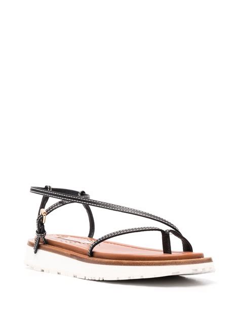 Zimmermann Skinny Strap Flat Sandals Farfetch