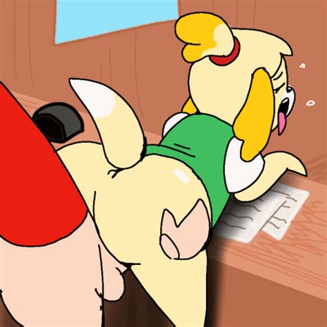 Rule 34 Animal Crossing Animated Canine Desk From Behind Interspecies