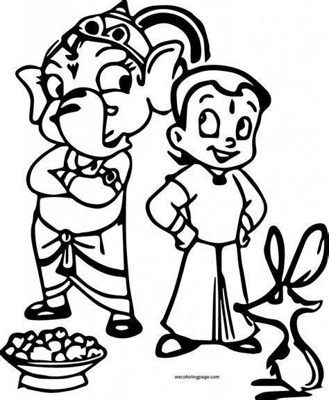 chhota bheem ganesh elephant mouse coloring page 29