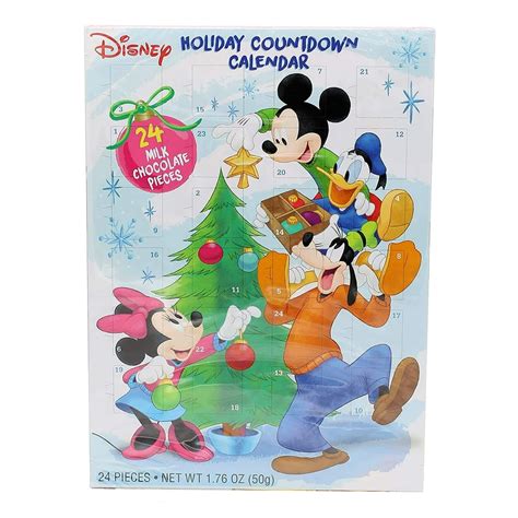 2019 disney mickey mouse and friends christmas advent countdown calendar with 24 milk chocolate