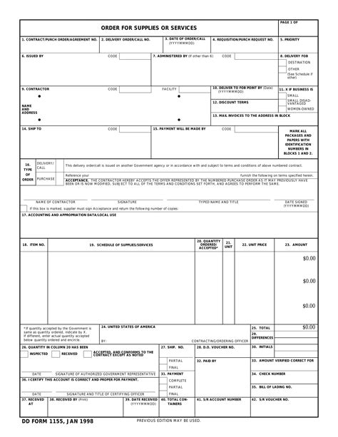Dd Form 1155 ≡ Fill Out Printable Pdf Forms Online