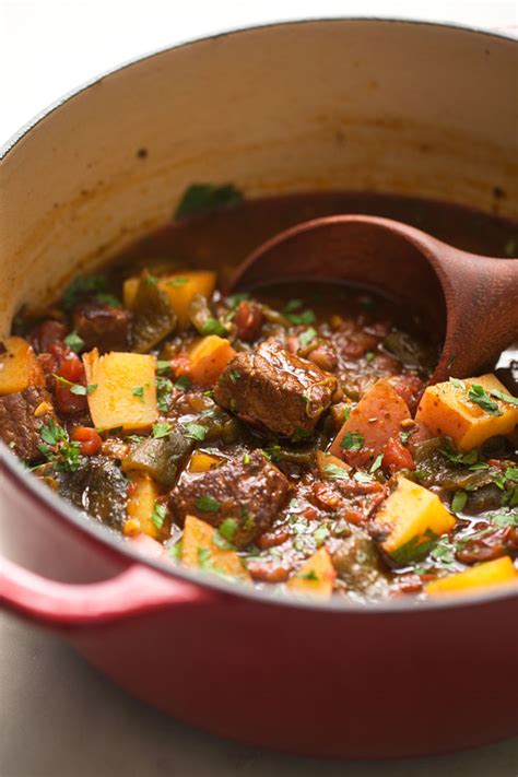 Stave off the cold weather lurgies with one of our nutritious and comforting best ever stew recipes. Hearty Poblano Beef Stew Recipe | Little Spice Jar
