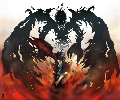 The Illustration Asta Demon Form With The Tags Demon Asta Clover