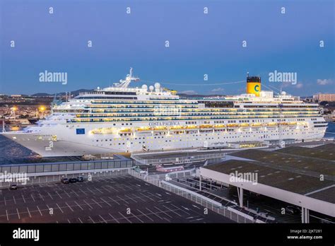 Costa Pacifica Cruise Ship Arriving In Genoa Italy Cruise Port At At