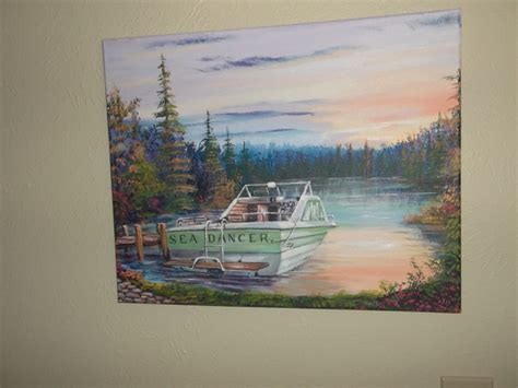 Briz Boat On Lake Wawasee Painting Painting And Drawing Drawings