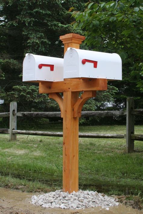 Subscribe for a new diy video every week! double cedar mailbox post with 2 white mailboxes | Wooden ...