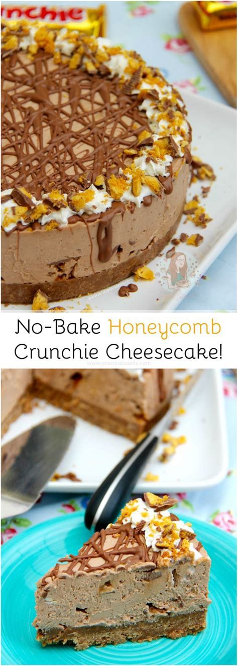 no bake honeycomb crunchie cheesecake ️ a creamy chocolatey sweet and delicious no bake