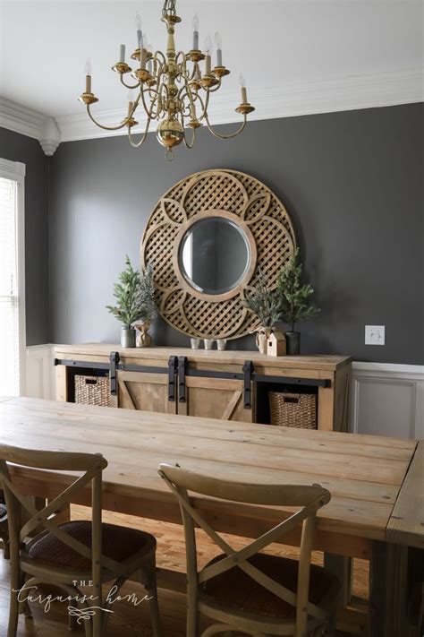 Check out the most attractive ideas to decorate your living room with grey and blue tones here! Charcoal Painted Walls in my Dining Room | Dining room ...