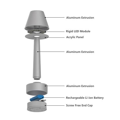 Rechargeable Battery Operated Restaurant Club Table Lamp