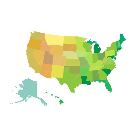 Premium Vector United States Of America Usa Vector Map