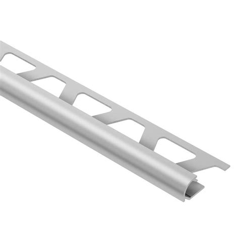 The schluter trim will act as the finishing piece of the tile along the shower walls, in order to give it as you can see, schluter metal comes in a variety of stainless steel tile trim that can be used in a. Schluter Rondec Satin Anodized Aluminum 1/2 in. x 8 ft. 2 ...