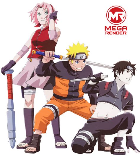 Render Naruto Shippuden Novo Time 7 Haruno Sakura Uzumaki Naruto E Sai