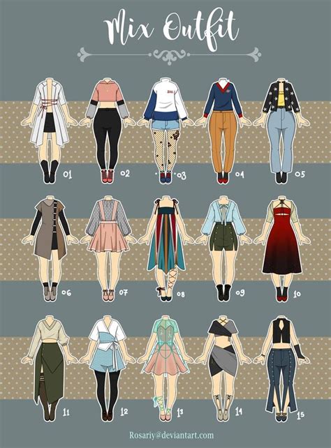 Open 115 Casual Outfit Adopts 11 By Rosariy On Deviantart Art Outfits Anime Outfits Fashion