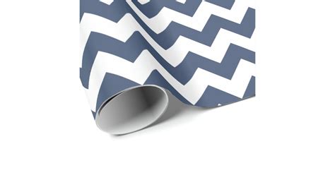 Navy Blue And White Modern Chevron Wrapping Paper Zazzle