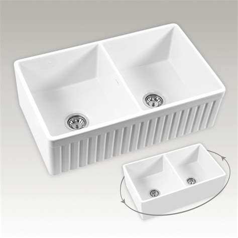 With such a wide selection of kitchen sinks for sale, from brands like. Farmhouse Kitchen Sink White Double Bowl Fireclay Apron ...