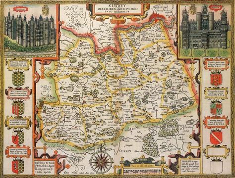 Surrey Historical Map (1610)