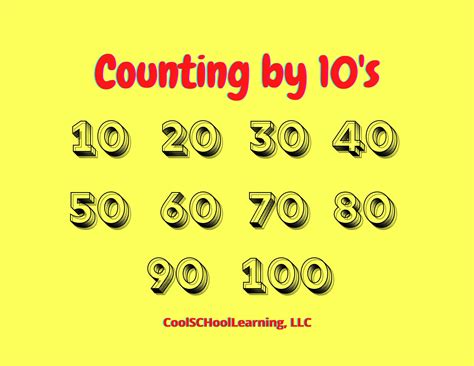 Counting By 10s Skip Counting Printable Kindergarten Readiness First