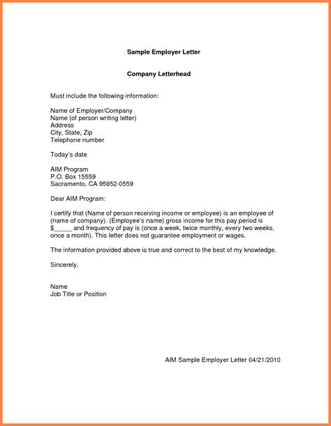 This letter must be written in a precise manner taking highlights from his/her resume, devoid of replicating it. 7+ employment letter sample | Marital Settlements Information