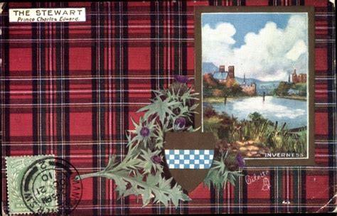 Wappen Passepartout Ansichtskarte Postkarte Inverness Akpool De