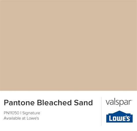 Pantone Color Chart Bleached Sand Pantone Bleached Sand From Valspar