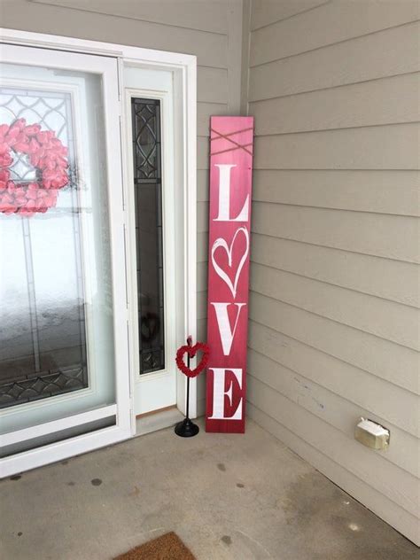 Valentines Day Sign Rustic Welcome Sign Love Porch Decor Etsy Diy
