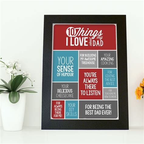 10 Things I Love About My Dad Poster Find Me A T