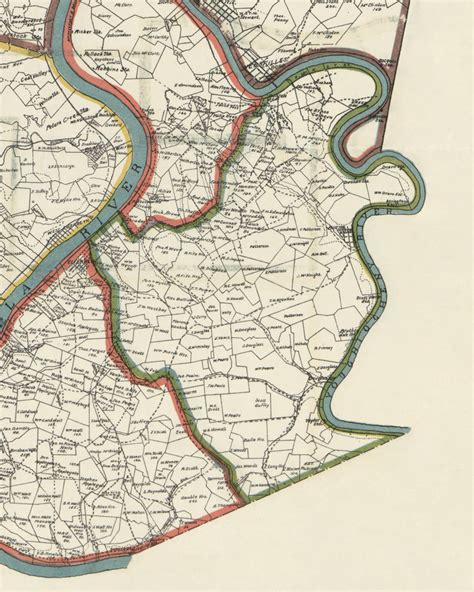 Elizabeth Township Pennsylvania 1898 Old Town Map Custom Print
