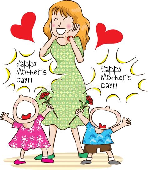 Happy Mothers Day Stock Illustration Illustration Of Mommy 43194703