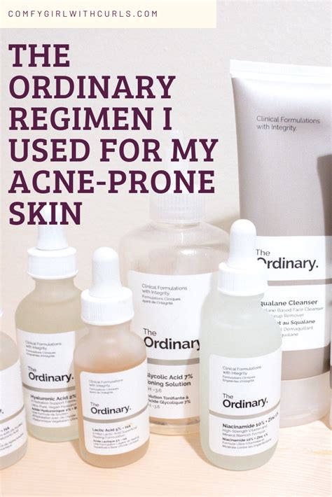 The Ordinary Skincare Regimen For Brown Acne Prone Skin Acne Prone