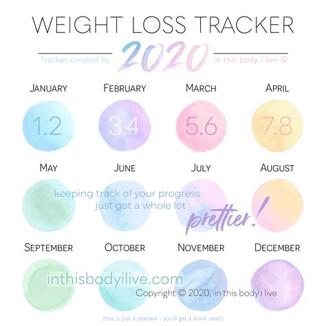 Pin On Weight Loss Trackers Calendars Templates