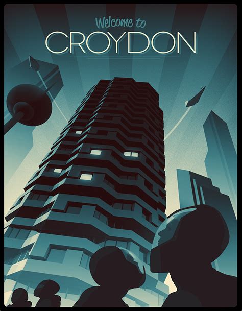 Retrofuturistic Poster For Croydon X Post From Rlondon Rgraphic