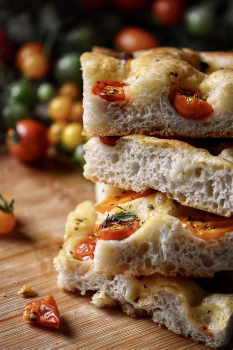Focaccia Bread Recipe With Cherry Tomatoes She Loves Biscotti