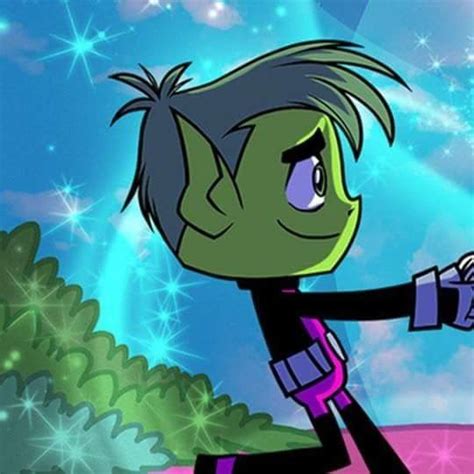 A Cartoon Character With Green Hair And Blue Eyes Holding Something In