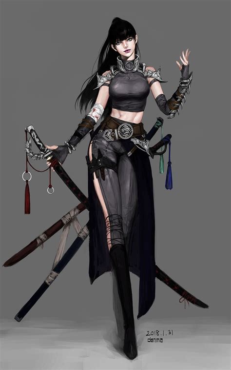 Artstation Swordswoman Comma Warrior Girl Fantasy Warrior Warrior Princess Illustration