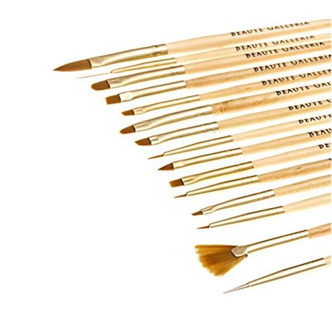 Beaute Galleria 15 Pieces Nail Art Brush Set For Detailing Striping