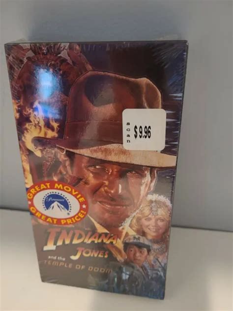 Vintage Sealed Indiana Jones And The Temple Of Doom Vhs Paramount