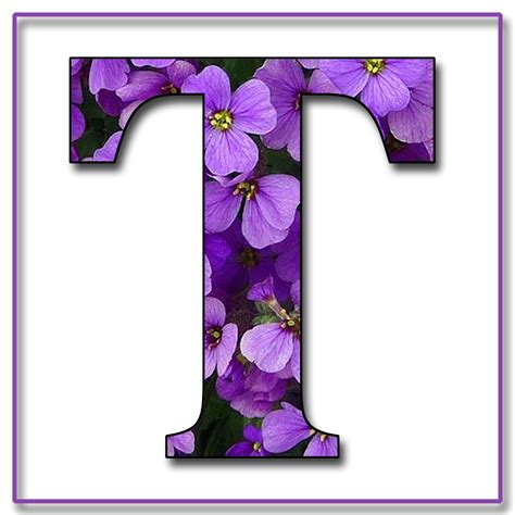 Granny Enchanteds Blog Purple Flowers Free Scrapbook Alphabet