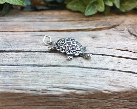 Vintage Sterling Silver Turtle Pendant Charms For Bracelet Or Necklace