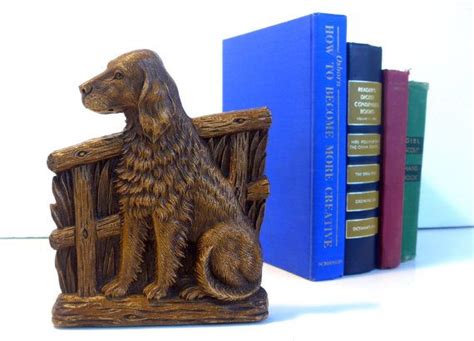 Vintage Syroco Dog Motif Bookend Vintage Bookend Spaniel Etsy Dog