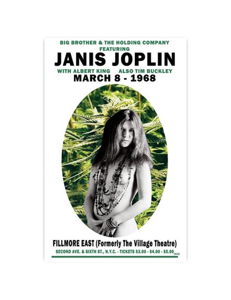 Affiche De Concert Janis Joplin La Tranch E Militaire