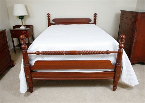 Vintage Willett Full Size Wildwood Cherry Bed Frame Ebth