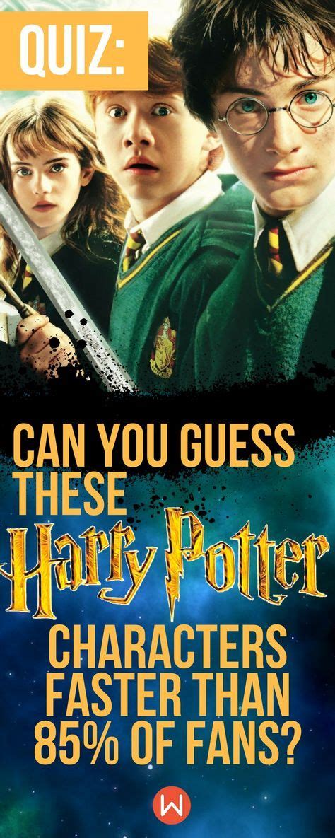 Quiz Can You Guess These Harry Potter Characters Faster