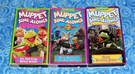 Muppet Sing Alongs Lot Of 3 Vhs Video Tapes In Excellent Tested
