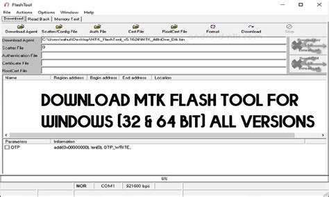 Download Mtk Flash Tool For Windows Bit All Versions