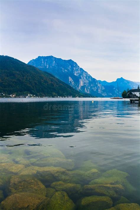 Lake Traunsee In The Austrian Alps Austria Stock Photo Image Of
