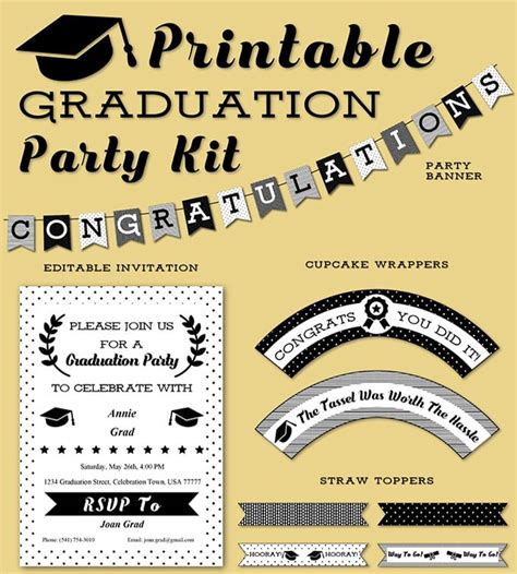 Free Graduation Party Kit Printables To Celebrate Your Graduate